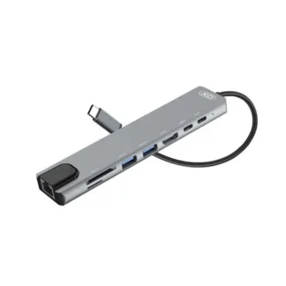 Hub USB-C 8 em 1 (HDMI + USB 2.0*2 + PD Fast Charge + PD de Dados + SD Card + TF Card) HUB003 XO