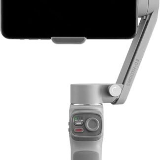 Gimbal Estabilizador de Smartphone mooth Q3, 3 Eixos, Dobrável, com Luz de Preenchimento, Compatível com iPhone e Android