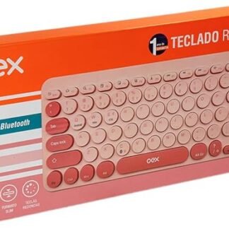 TECLADO BLUETOOTH RETRO PLUS TC510 OEX ROSA
