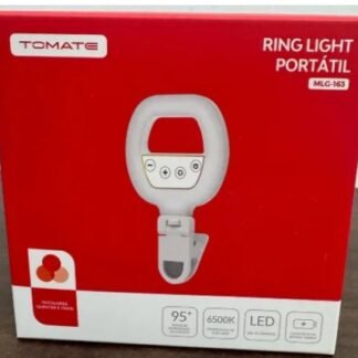 MINI RING LIGHT PORTATIL BRANCO QUENTE E FRIO 3W TOMATE MLG-163