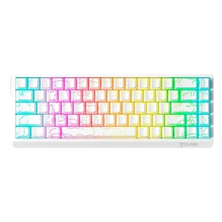 Teclado Gamer  Clanm Arkan Snow Branco Rgb Membrana