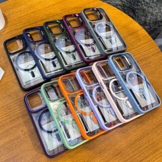 Capa Magnetic Stand para S24, S24 Plus, Iphone 15 Pro Max, Iphone 16, Iphone 16 Pro, Iphone 16 Pro Max