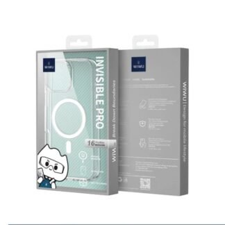 CAPA WIWU PARA CELULAR INVISIBLE 16 PRO MAX TRANSPARENTE